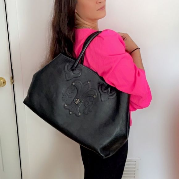 Chrome Hearts Large leather Fleur handbag EUC - Picture 2 of 10